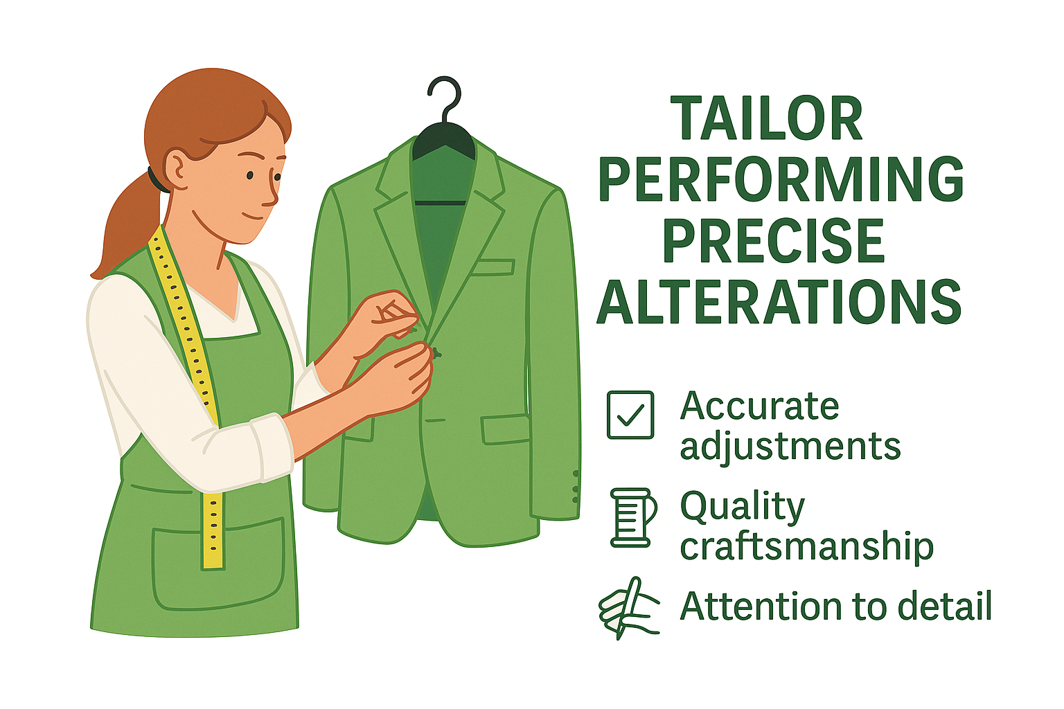 Tailor performing precise alterations