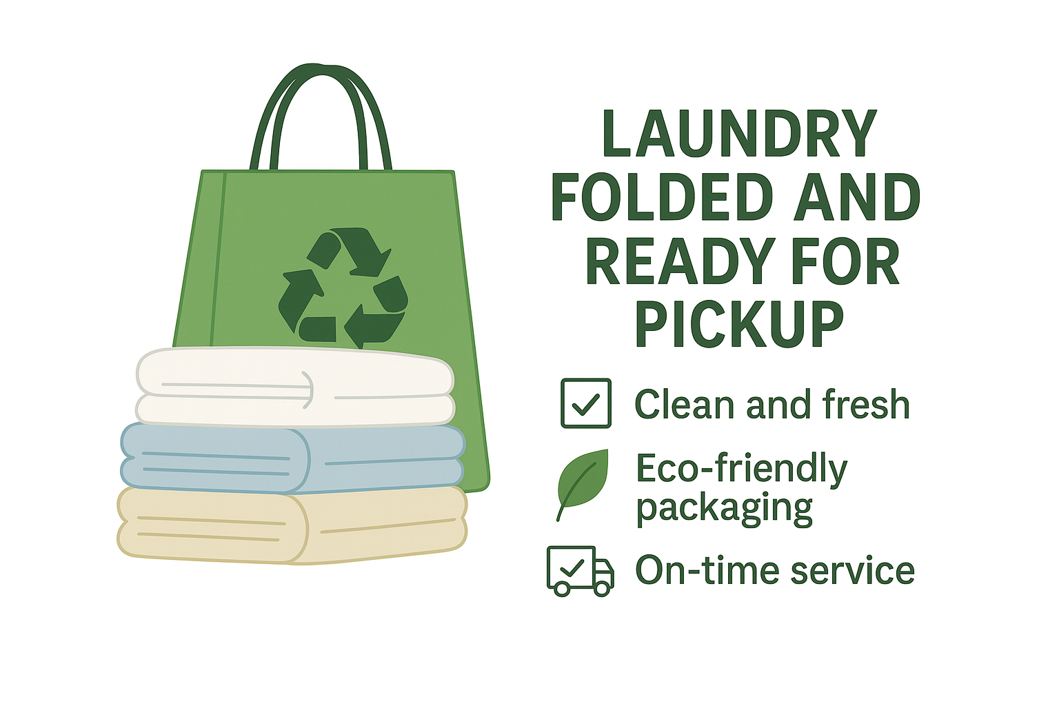 Laundry folded and ready for delivery